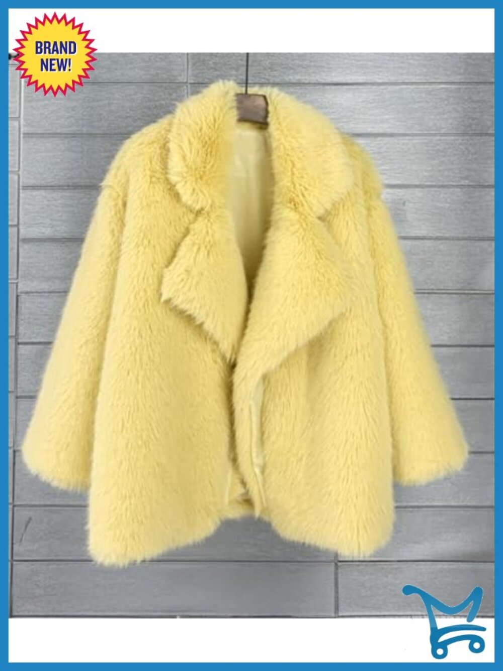 Faux Fur Parka Long Coat with Sleeves Overcoat - Picture 6 of 6